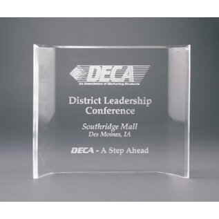 Engraved  Acrylic Crescent Award