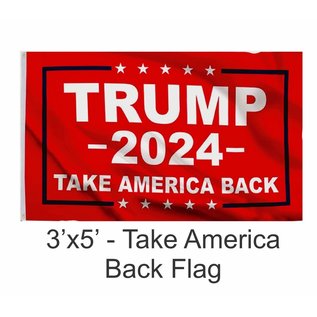 Trump 2024 Flag - Take America Back- Red