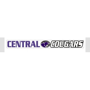 Central Cougars Car Clear Decal Strip - 2" x 20"