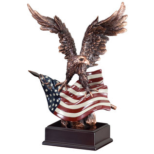 Eagle Statue  on American Flag