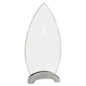 Oval Platinum Glass Award with Arch Metal Base