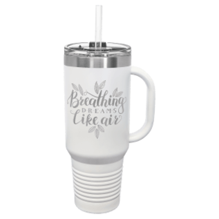 40 oz. Travel Mug with Handle, Straw Included