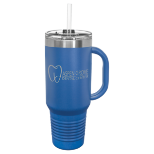 40 oz. Travel Mug with Handle, Straw Included