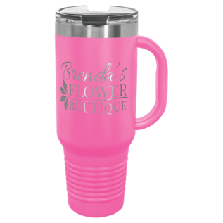 40 oz. Travel Mug with Handle, Straw Included