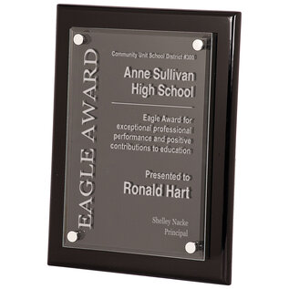 Floating Plaque - Piano Finish with Acrylic Plate