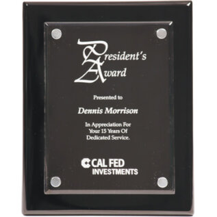 Floating Plaque - Piano Finish with Acrylic Plate