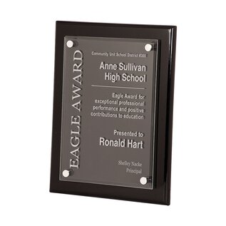 Floating Plaque - Piano Finish with Acrylic Plate
