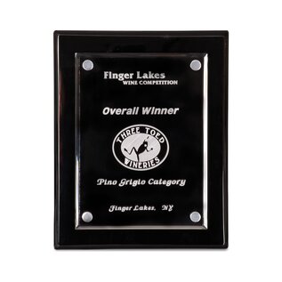 Floating Plaque - Piano Finish with Acrylic Plate
