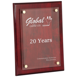 Floating Plaque - Piano Finish with Acrylic Plate