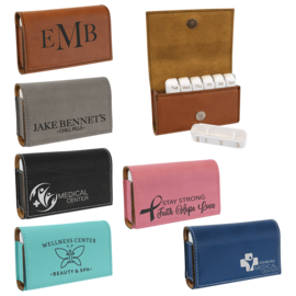 Leatherette Pill Box - 7 Days