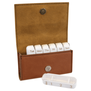Leatherette Pill Box - 7 Days