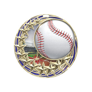 Star Blast Medal – 2 1/4" Custom 2" Insert Holder Award Medal
