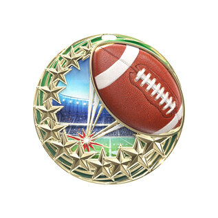 Star Blast Medal – 2 1/4" Custom 2" Insert Holder Award Medal