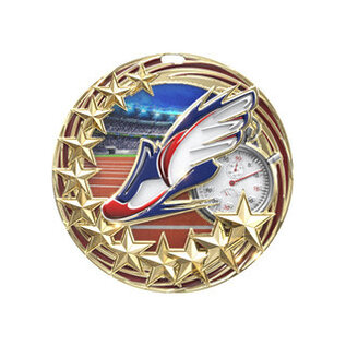 Star Blast Medal – 2 1/4" Custom 2" Insert Holder Award Medal