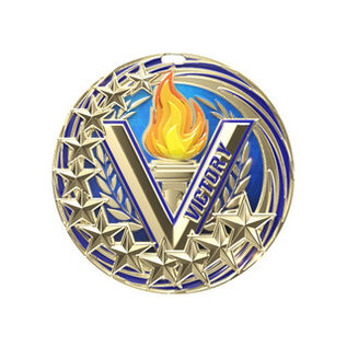 Star Blast Medal – 2 1/4" Custom 2" Insert Holder Award Medal