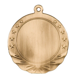 Sport Award 2¾" Antique Gold Medal – Custom 2" Insert Holder Award Medal