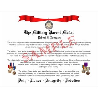 Morgan House Parent Medal