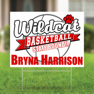 School Spirit Yard Sign - St Rose Basketball