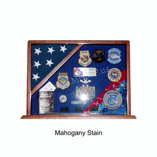 Morgan House Shadow Box with flag in corner - MSB-01 -