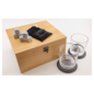 Red Alder Whiskey Set with Two 9 oz. Glasses, Two 4" Slate Coasters and Whiskey Stones