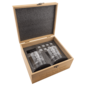 Red Alder Whiskey Set with Two 9 oz. Glasses, Two 4" Slate Coasters and Whiskey Stones