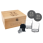 Red Alder Whiskey Set with Two 9 oz. Glasses, Two 4" Slate Coasters and Whiskey Stones