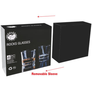 11 oz. Square Rocks Glasses in Gift Box