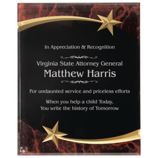Marble Shooting Star Acrylic Plaque