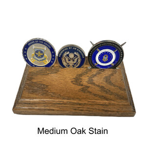 Morgan House MCD-01-O - Single Coin Flat Oak Display