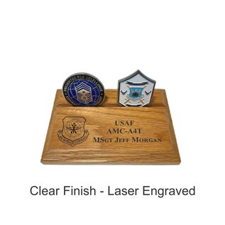 Morgan House MCD-01-O - Single Coin Flat Oak Display