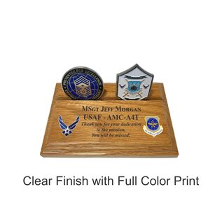 Morgan House MCD-01-O - Single Coin Flat Oak Display