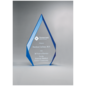 Flame Series Clear Freestanding Acrylic with Blue Accented Bevels -  6 1/4" x 9 7/8"
