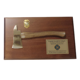 Morgan House Fire Axe Plaque - 20" x 12"