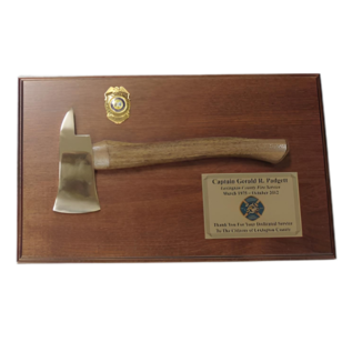 Morgan House Fire Axe Plaque - 20" x 12"