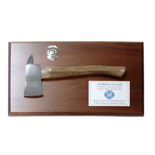 Morgan House Fire Axe Plaque - 20" x 12"