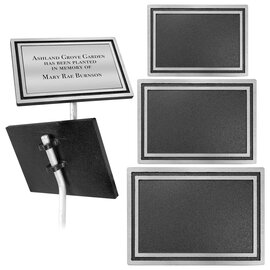 Silver/Black Cast Aluminum Sign