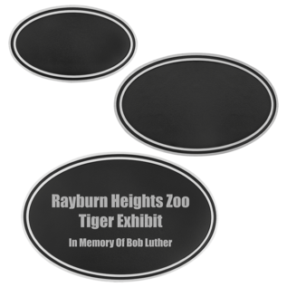 Silver/Black Cast Aluminum Sign