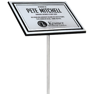 Silver/Black Cast Aluminum Sign