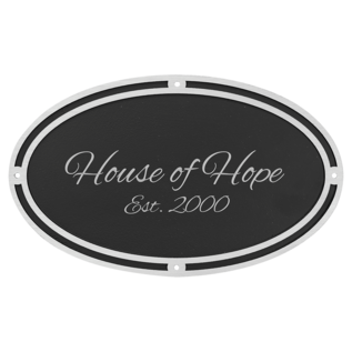 Silver/Black Cast Aluminum Sign