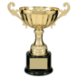 Completed Wide Metal Cup Trophy on Base
