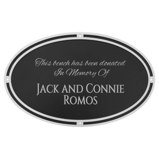 Silver/Black Cast Aluminum Sign