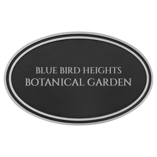 Silver/Black Cast Aluminum Sign