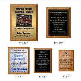 Oak Finish Plaque