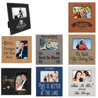 Leatherette Photo Frame with large Engraving Area