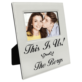Leatherette Photo Frame with large Engraving Area