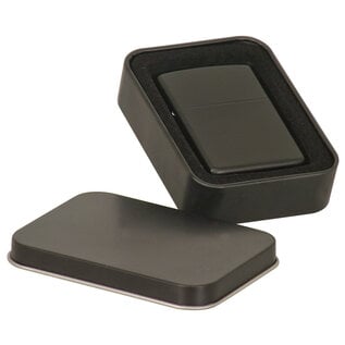 Matte Black Lighter in Black Tin