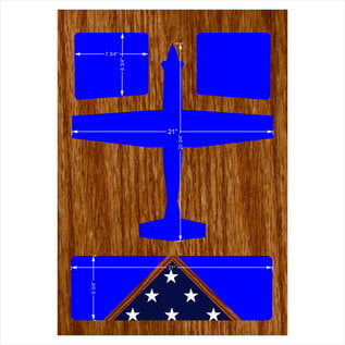 Morgan House T-6 Texan Pilot Retirement Shadow Box – Aircraft Flag Display Case