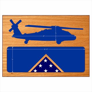 Morgan House UH-60 Black Hawk Helicopter Retirement Shadow Box – Military Aviation Flag Display Case
