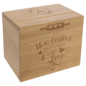 Personalized Wood Recipe Card Box – Engraved Recipe Storage Keepsake Gift