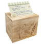Personalized Wood Recipe Card Box – Engraved Recipe Storage Keepsake Gift